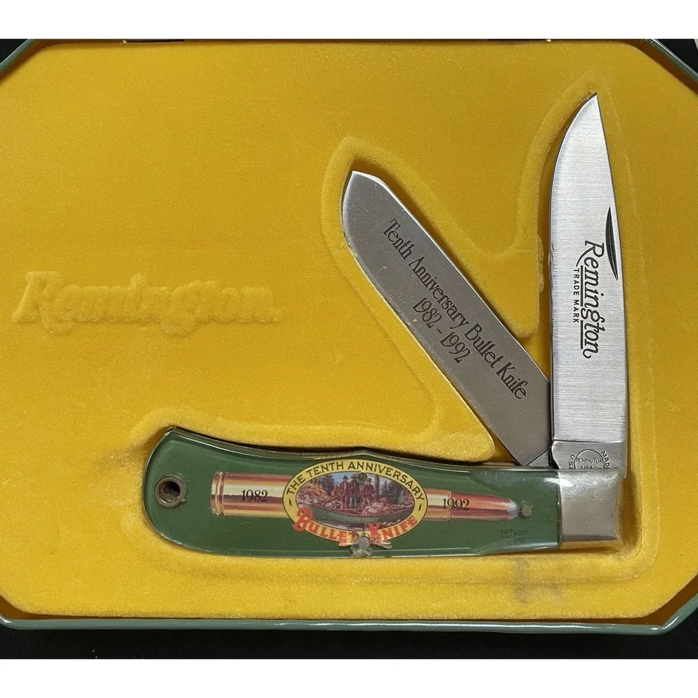 Vintage Remington 1982-1992 10th Tenth Anniversary Bullet Knife R1123A